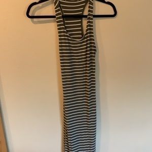 Jersey Knit Dress Pinstripe Razorback Tight Fitted Dress